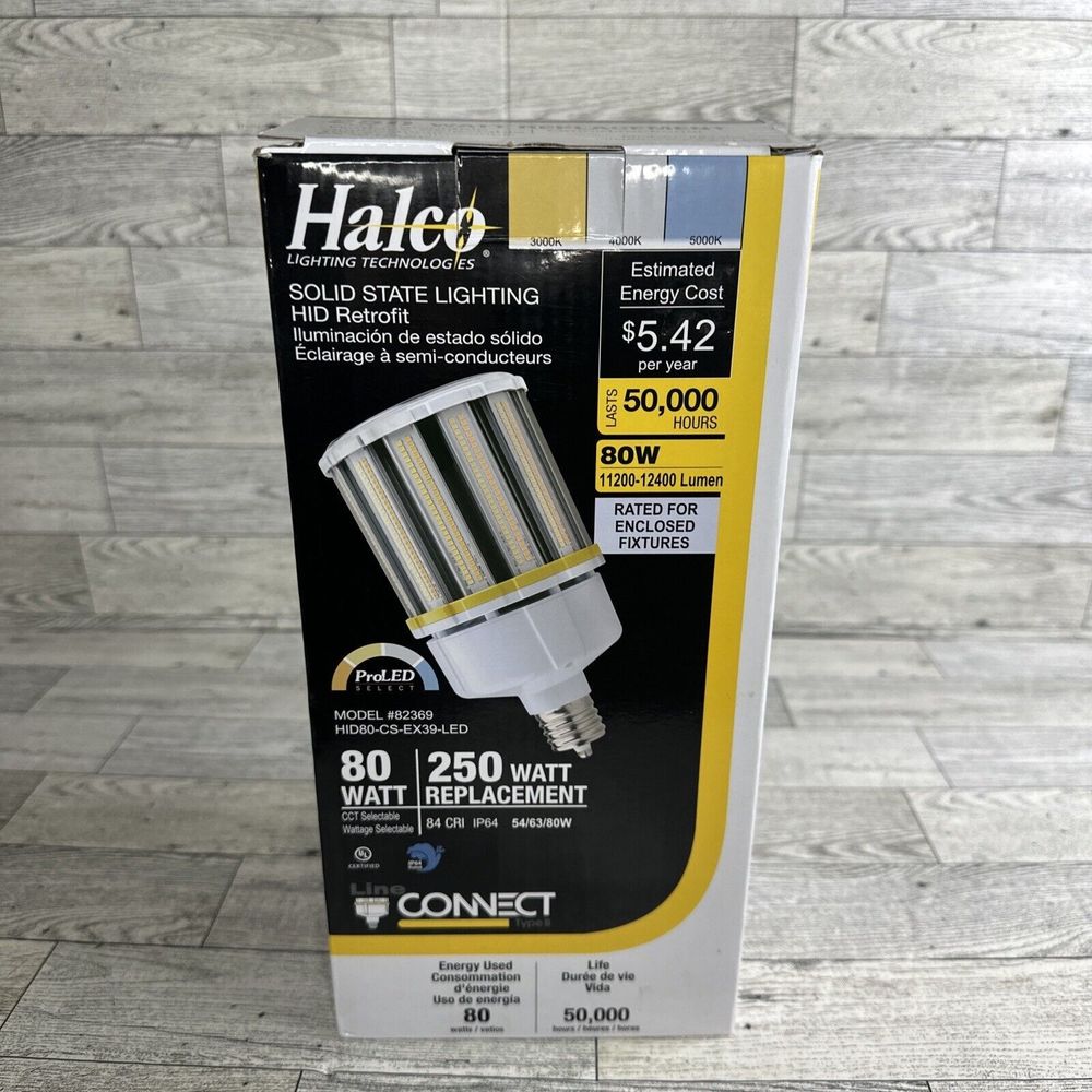 Halco HID80-CS-EX39-LED Omni Directional Flood HID Replacement LED Light Bulb